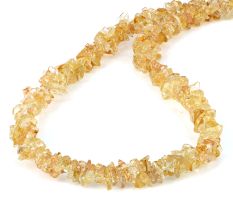Citrine Nuggets stone necklace, 925 Sterling silver necklace for women, handmade jewelry